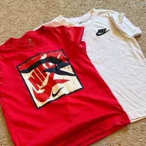 Nike Kids Graphic Red and White Tees